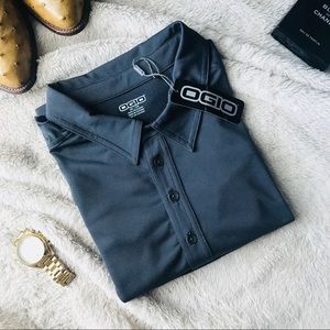 NWT OGIO Men’s Gray Polo with Dell Logo on Sleeve